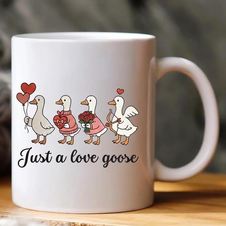 Just a Love Goose Mug – Cute Valentine Gift - Image 2