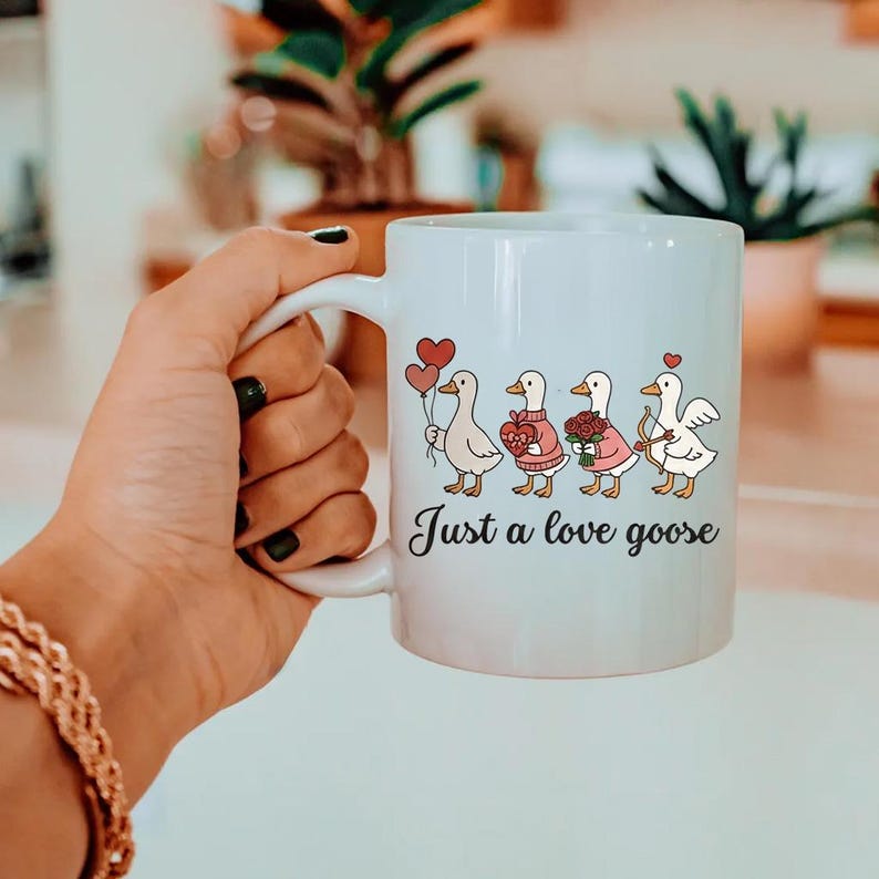 Just a Love Goose Mug – Cute Valentine Gift - Image 3